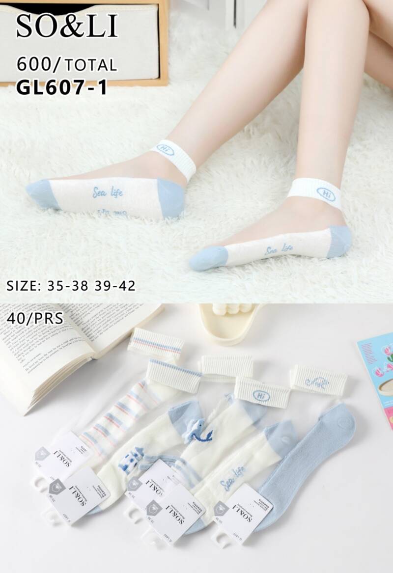 Skarpety damskie Roz 35-42, Mix kolor Paczka 40 szt